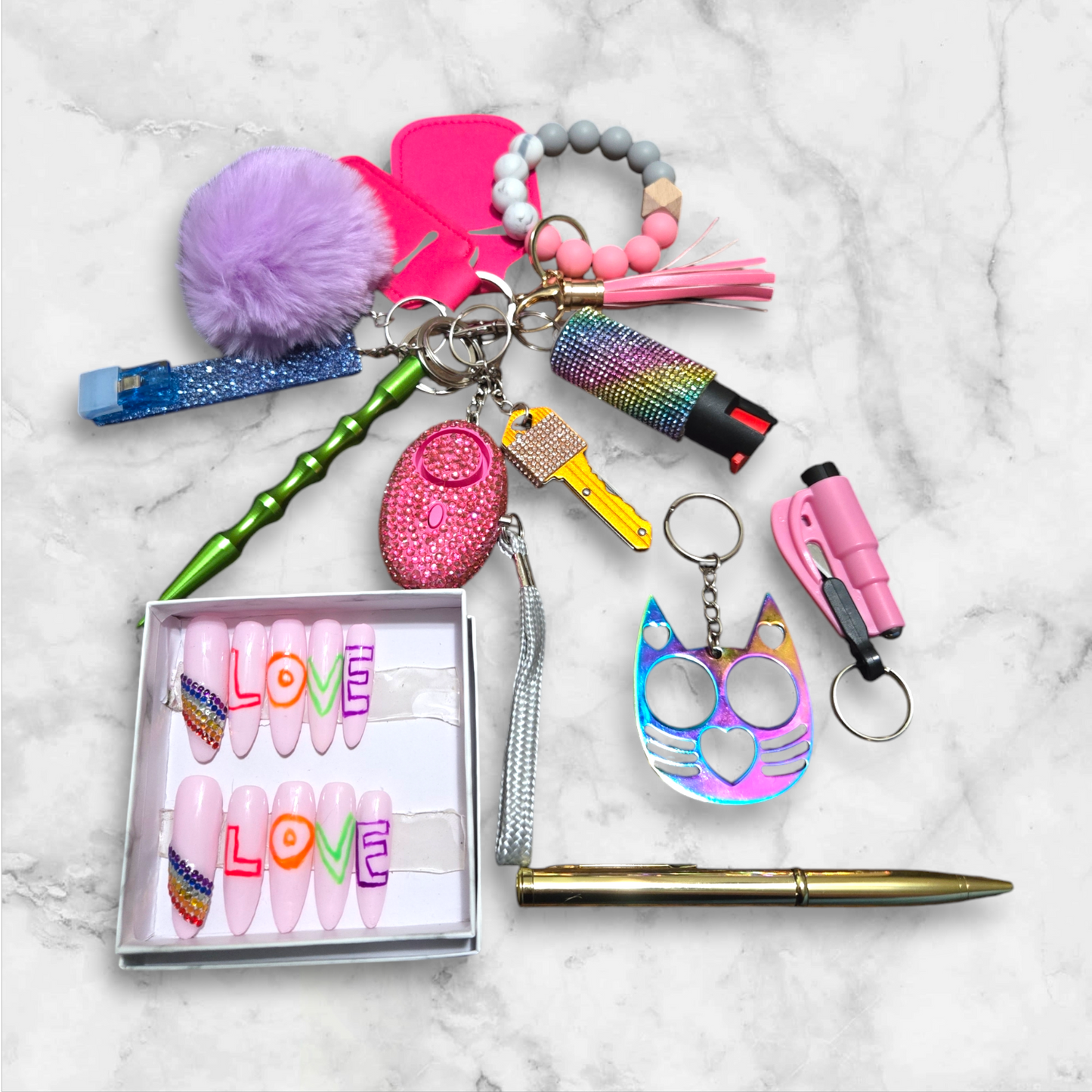 Pride Love It'll Do Beaded Keychain