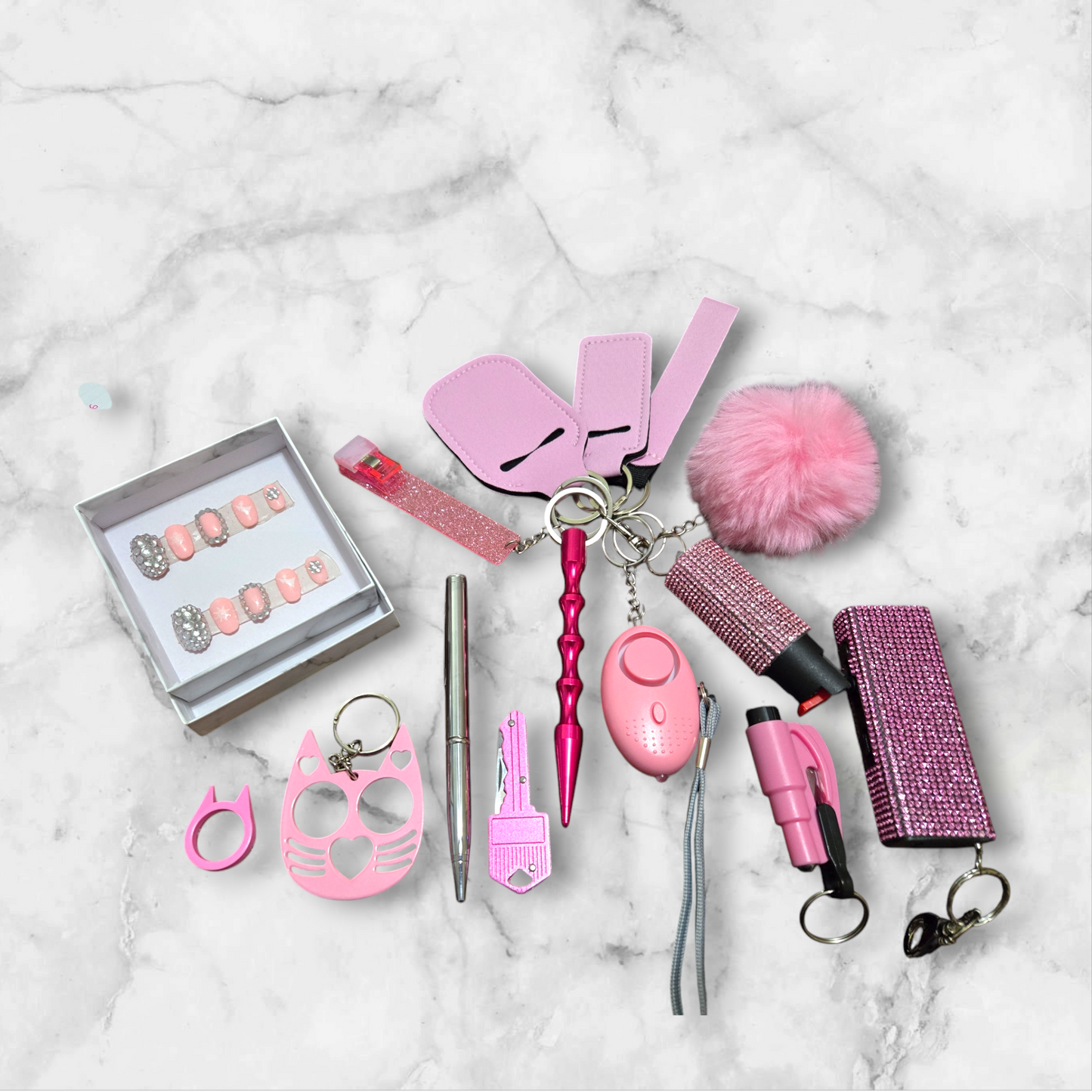 Diamond Snowflake Super Safety Keychain