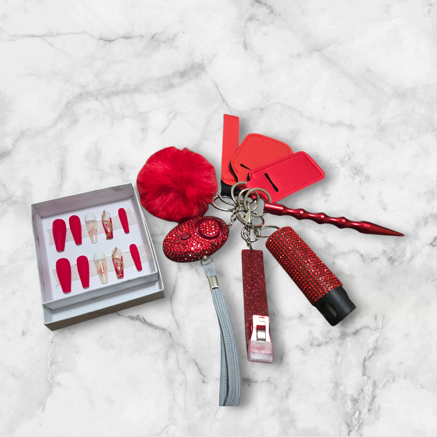 Red Lady Bug Basic Keychain