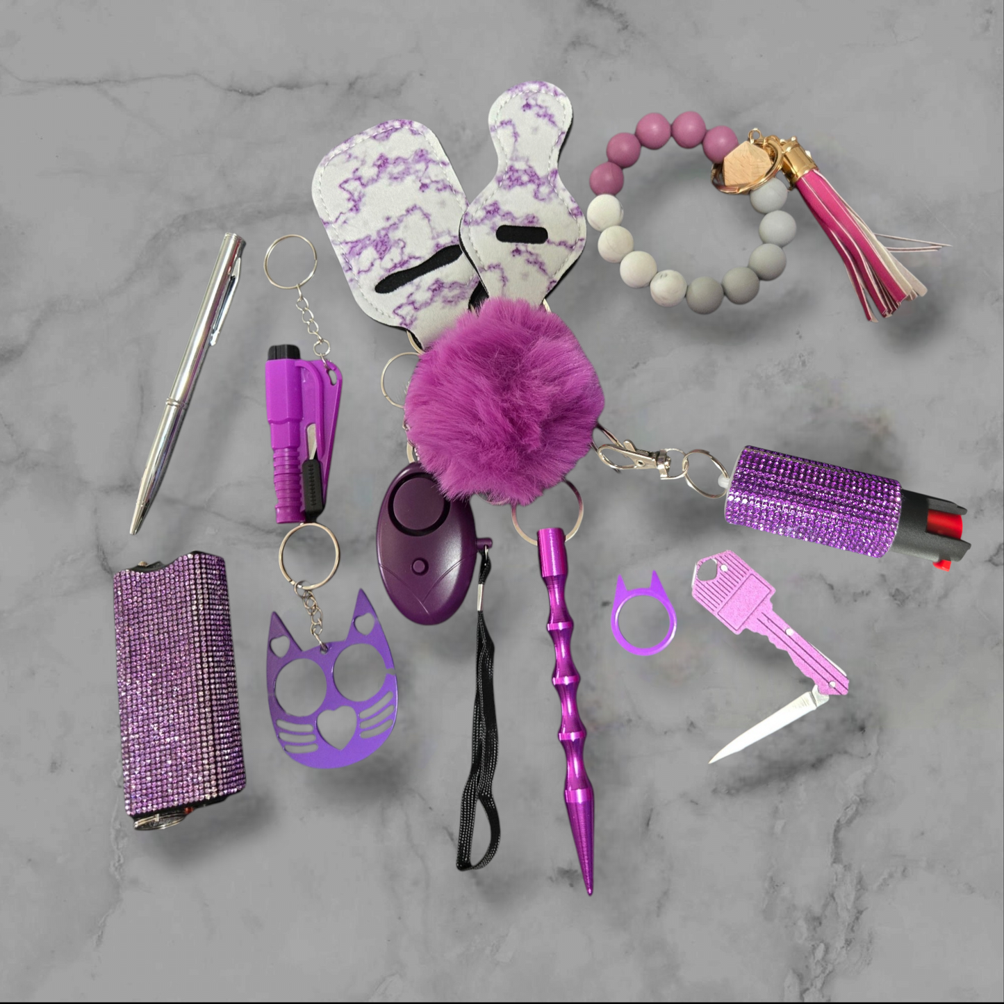 Super Safety Purple Keychain