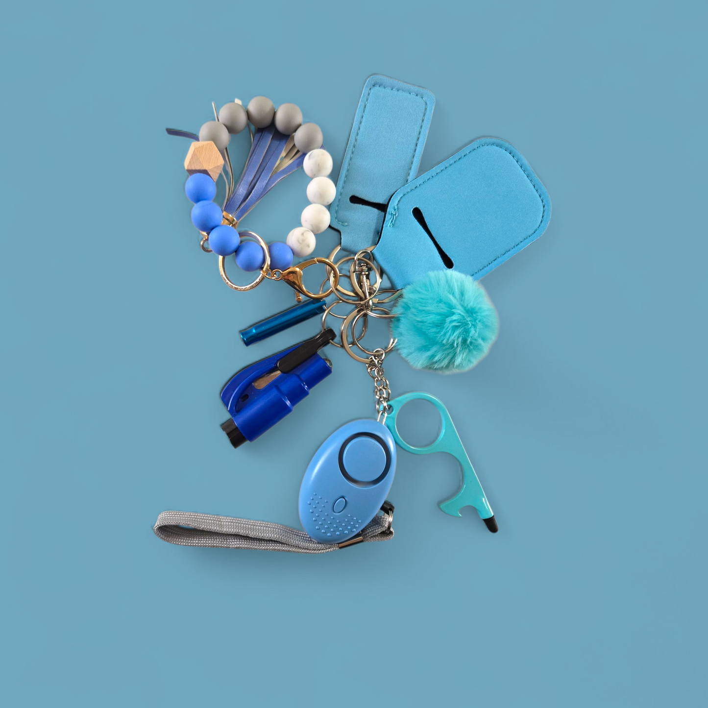 Blue Safety Keychain