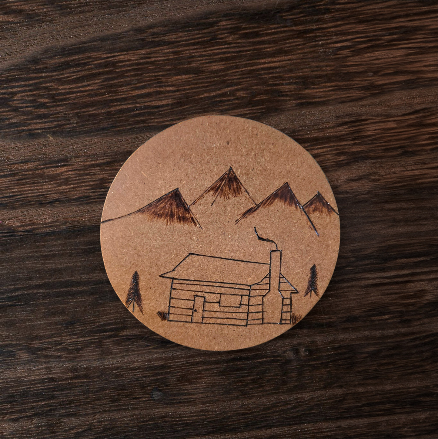 Cabin in the Woods Decorative Coaster