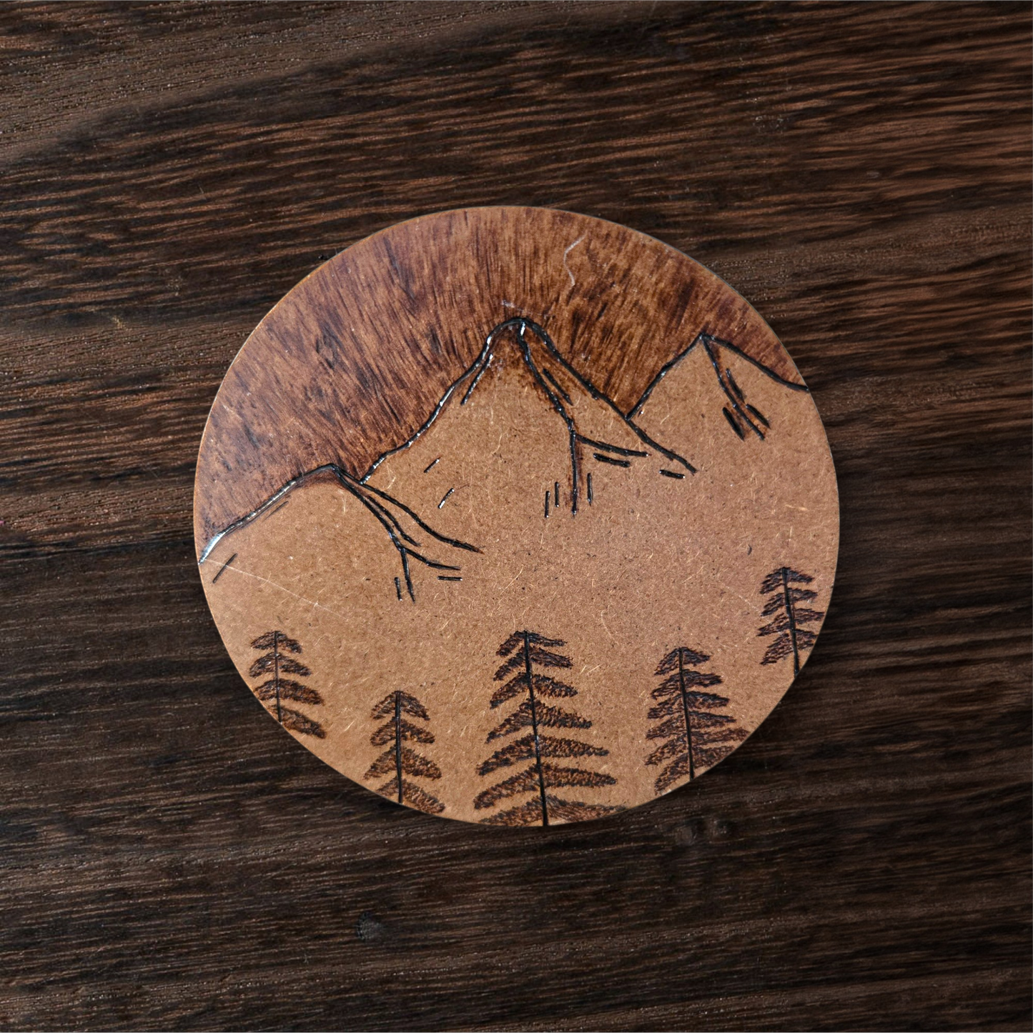 At the Mountains Decorative Coaster