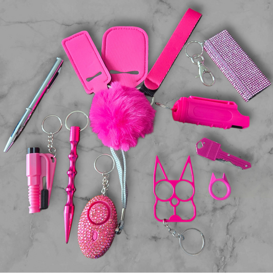 Pink Super Safety Keychain