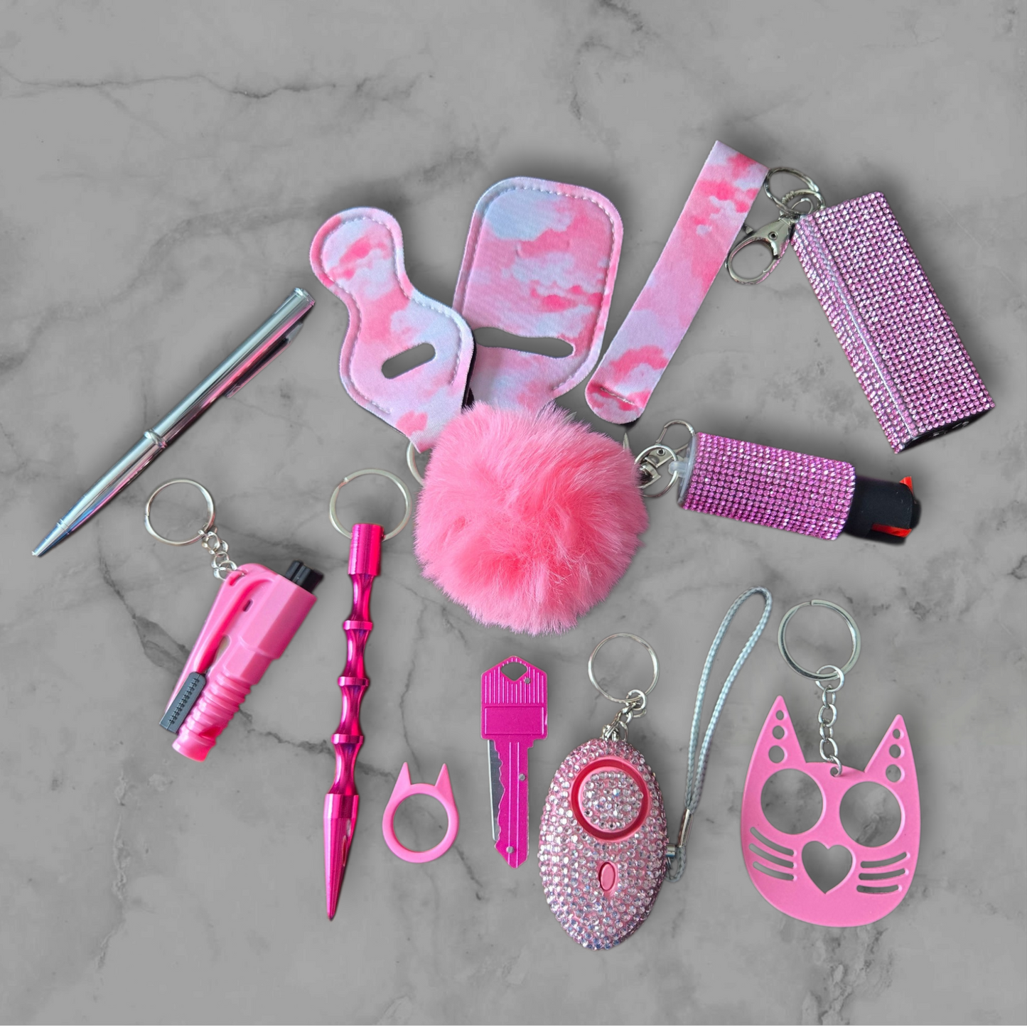 Pink Super Safety Keychain