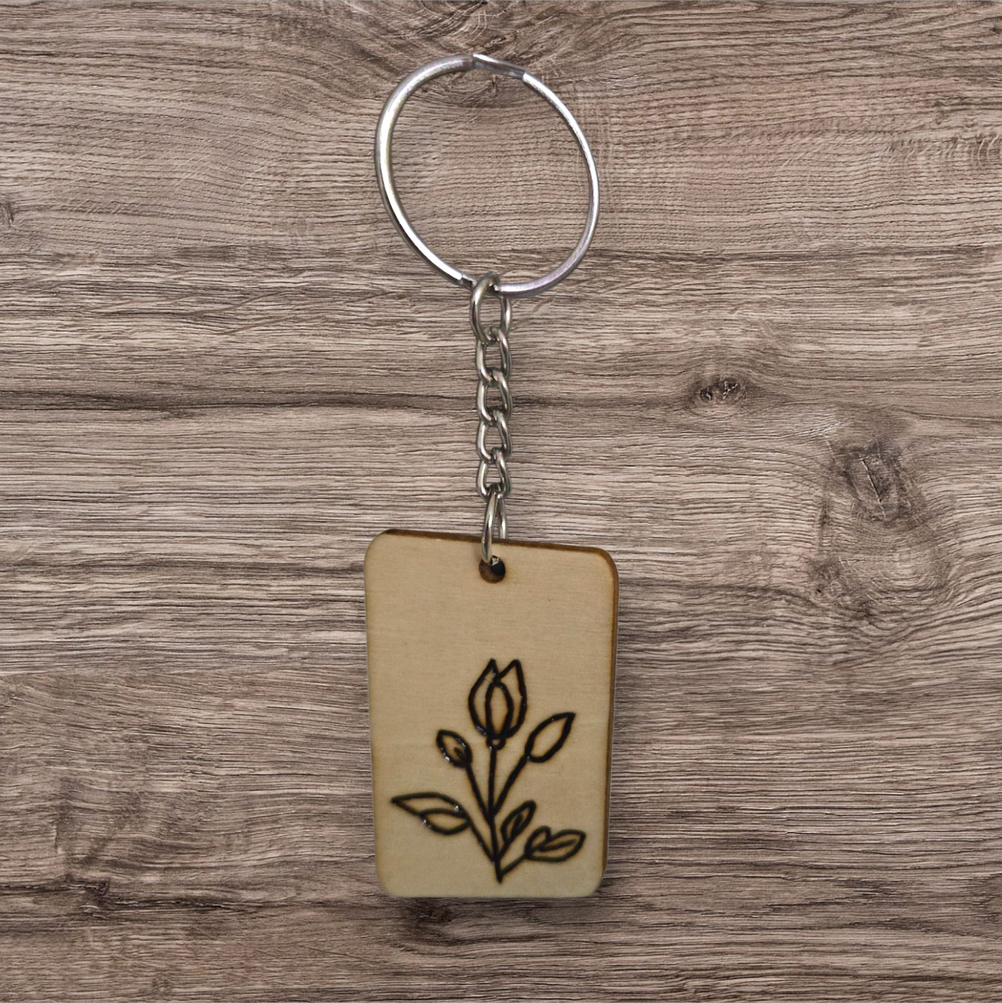 Tulip & Poppy Keychain