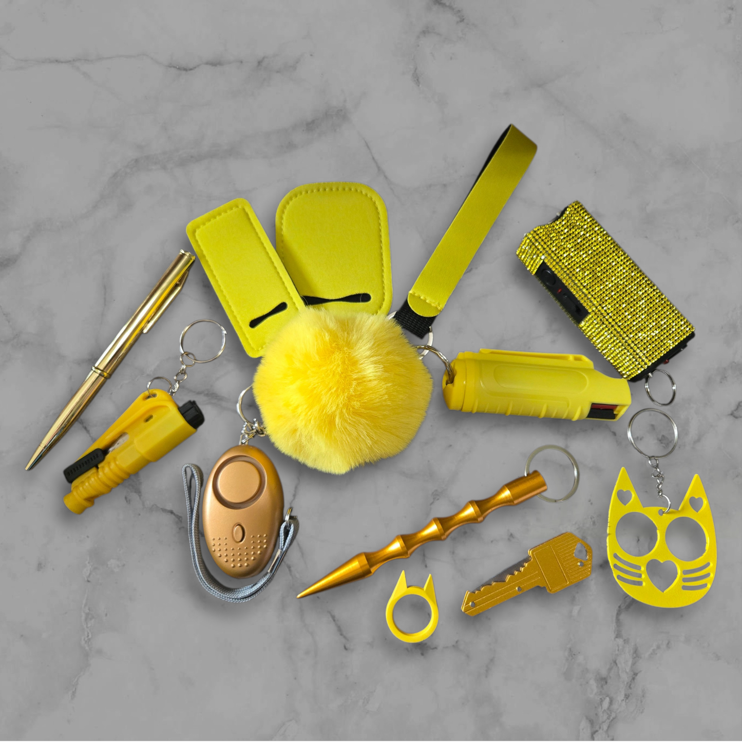 Yellow Super Safety Keychain