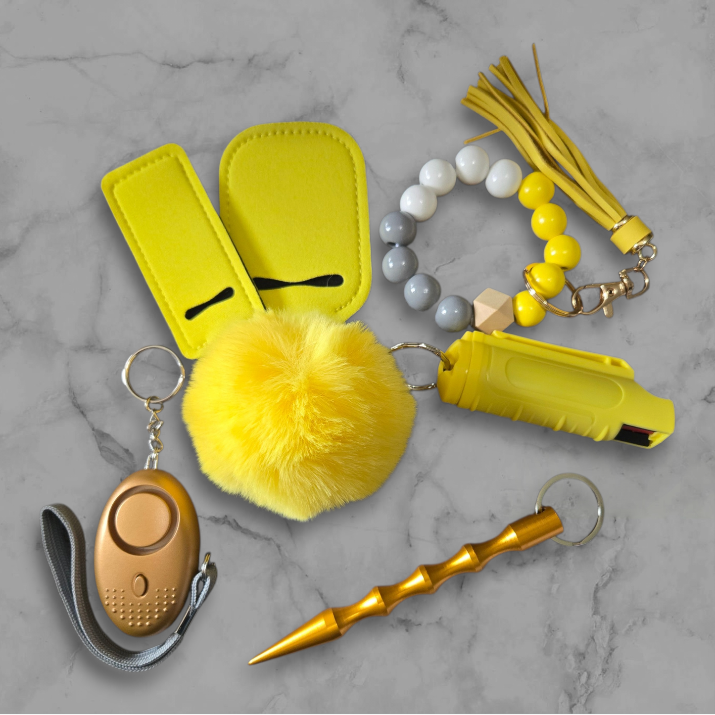 Yellow Basic Keychain
