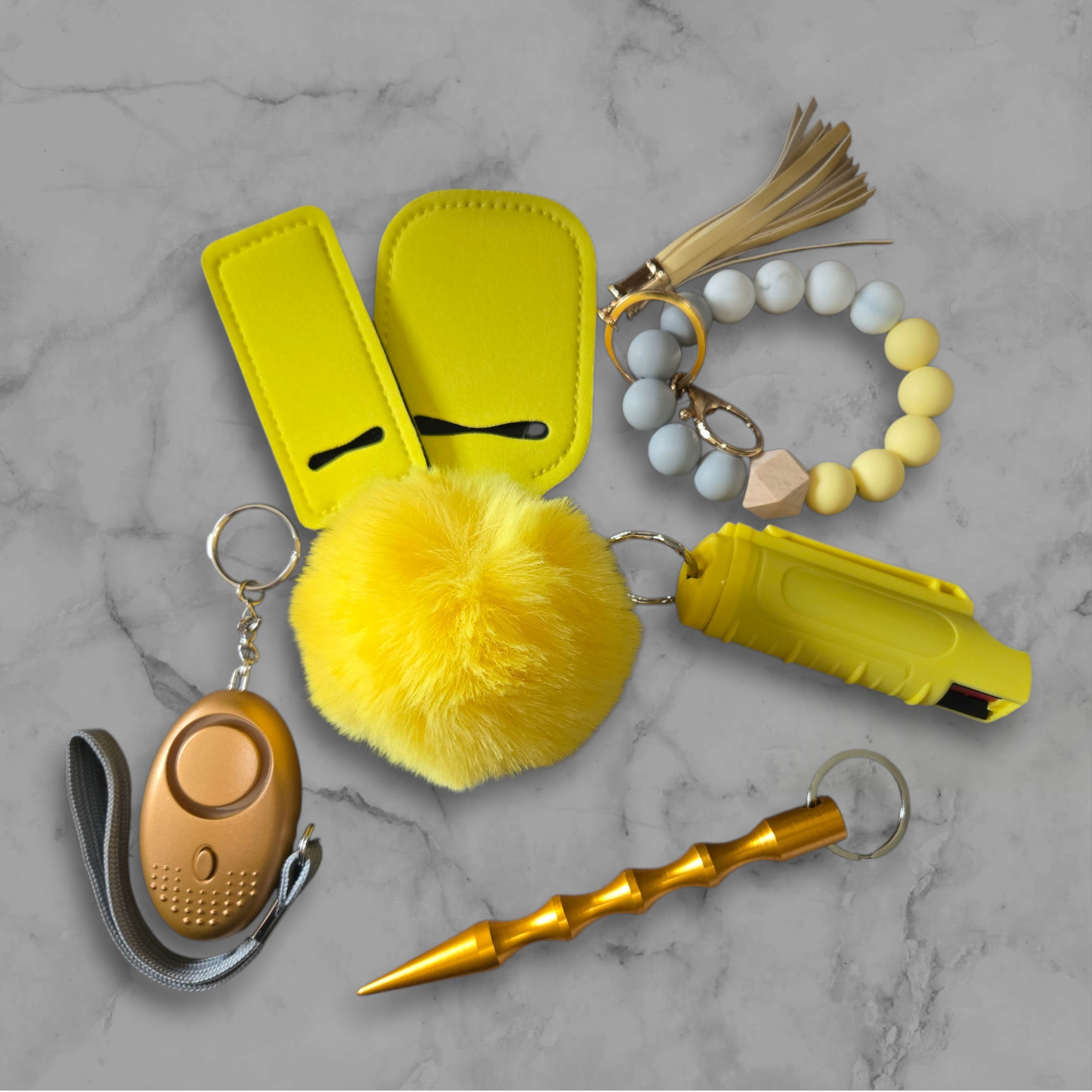 Yellow Basic Keychain