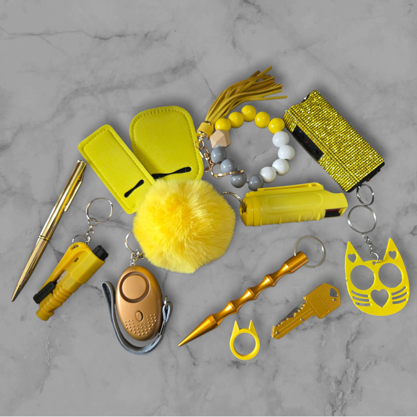 Yellow Super Safety Keychain