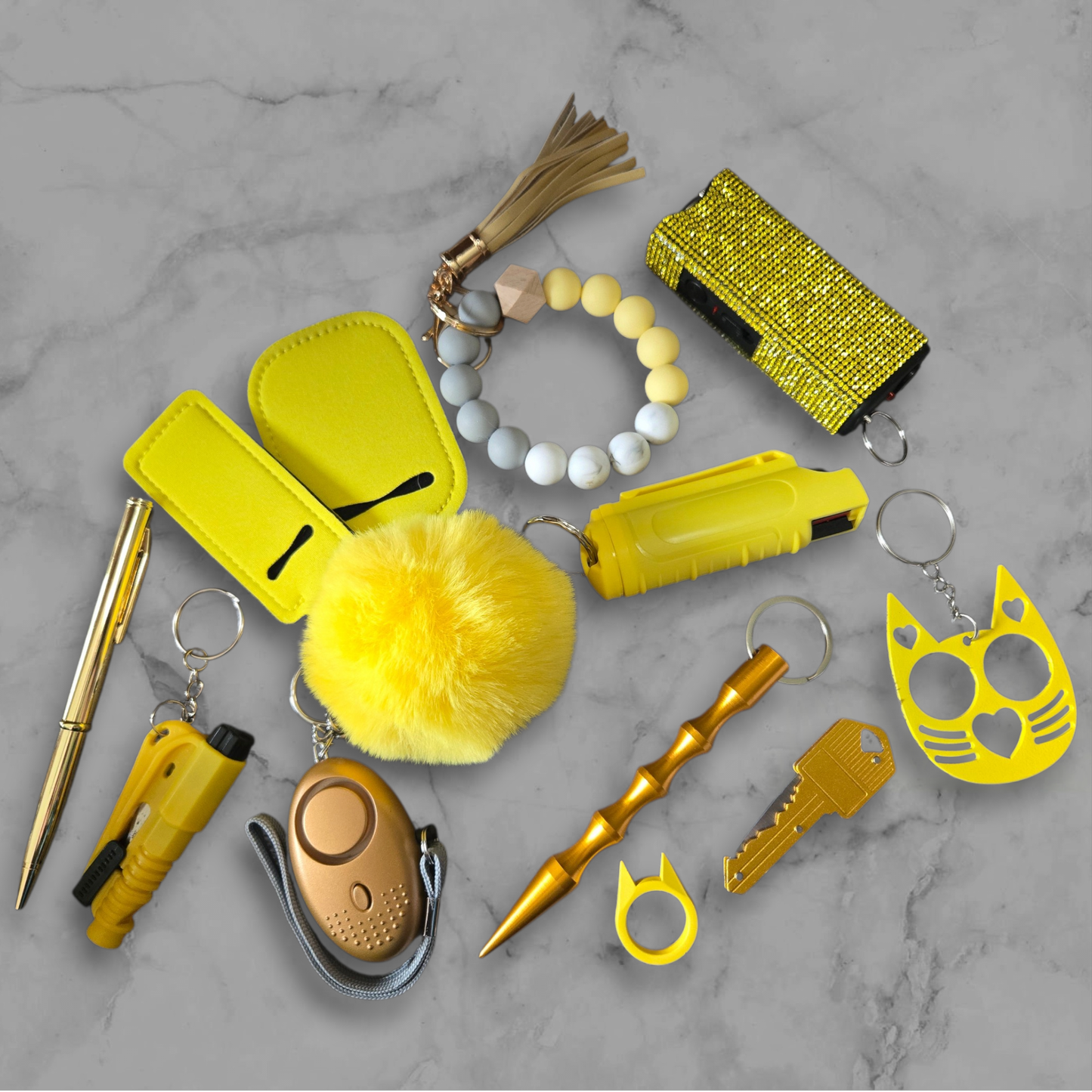 Yellow Super Safety Keychain