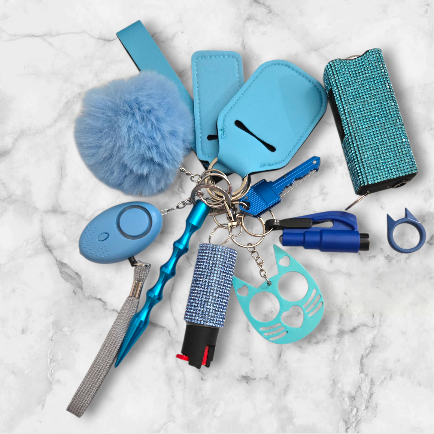 Blue Super Safety Keychain