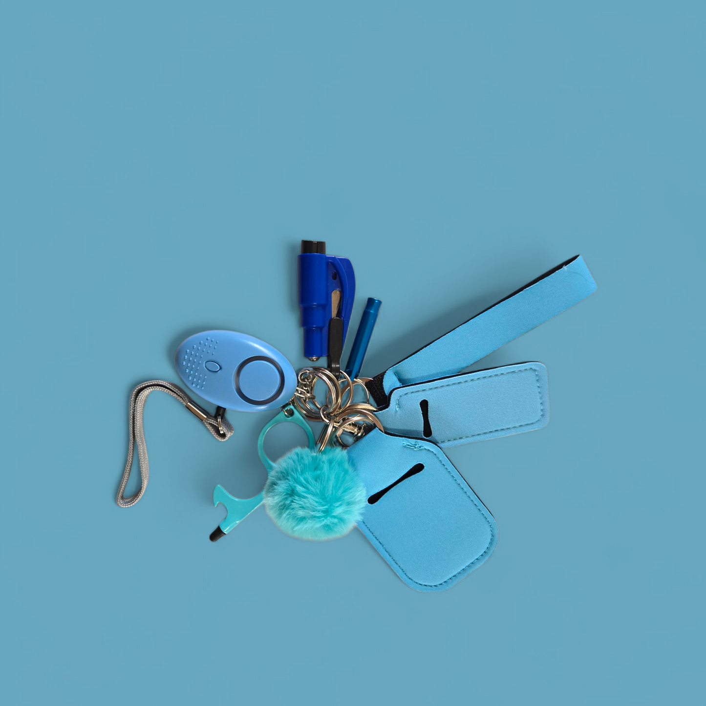 Blue Safety Keychain