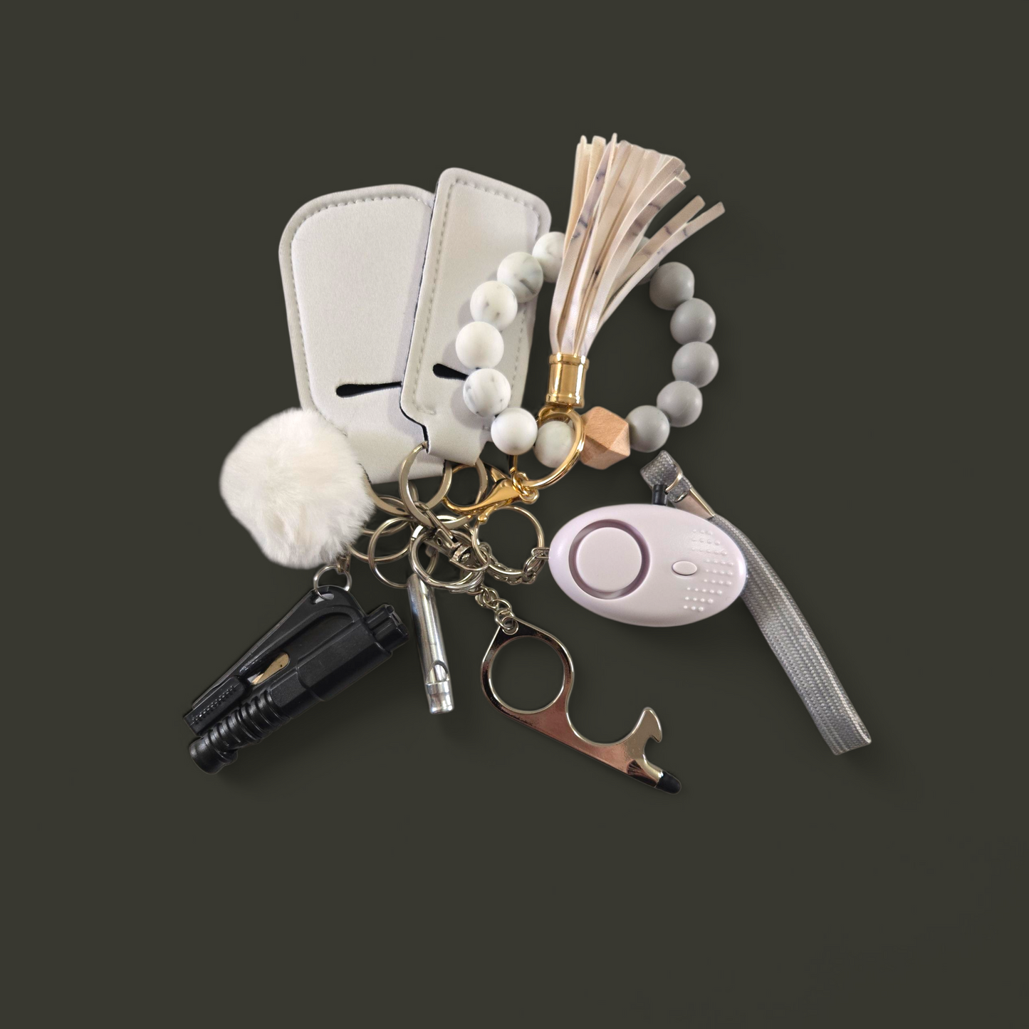 White Kids Keychain