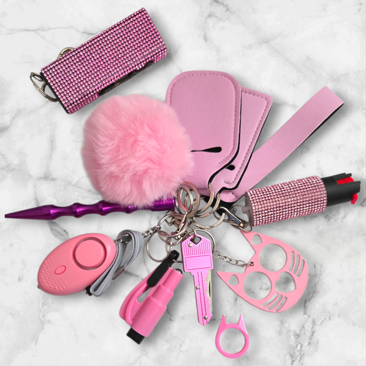 Pink Super Safety Keychain