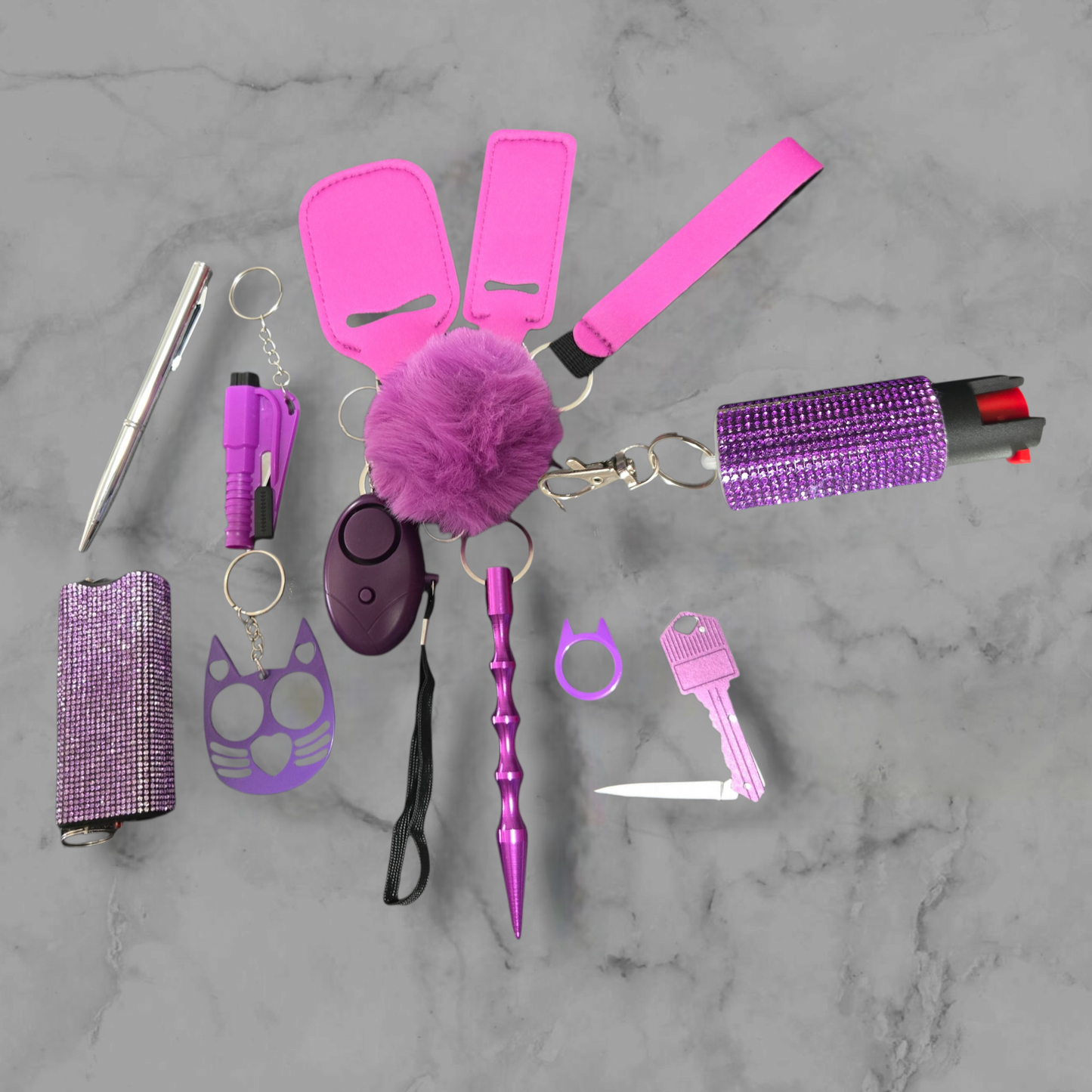 Super Safety Purple Keychain