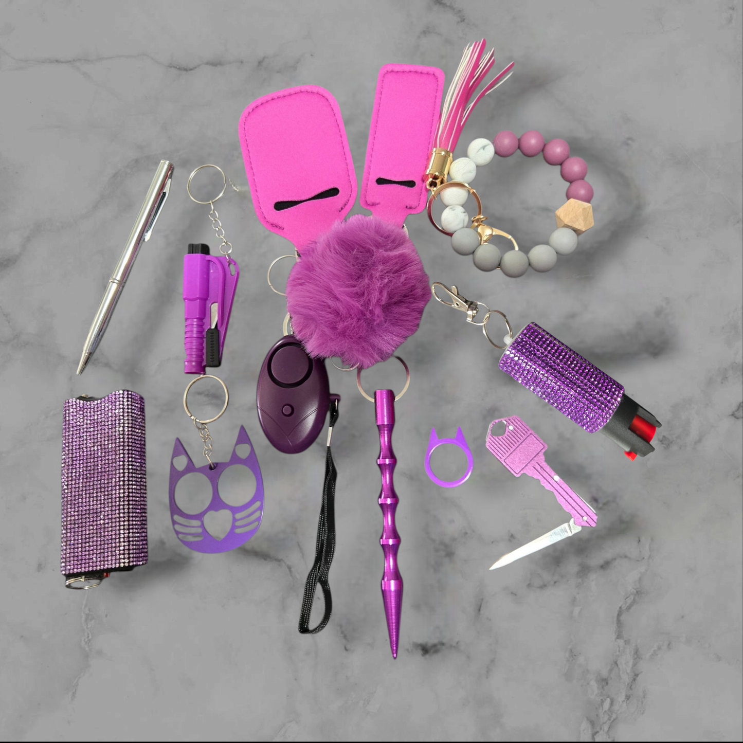Super Safety Purple Keychain