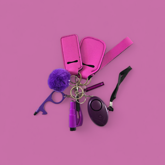 Dark Purple Kids Keychain