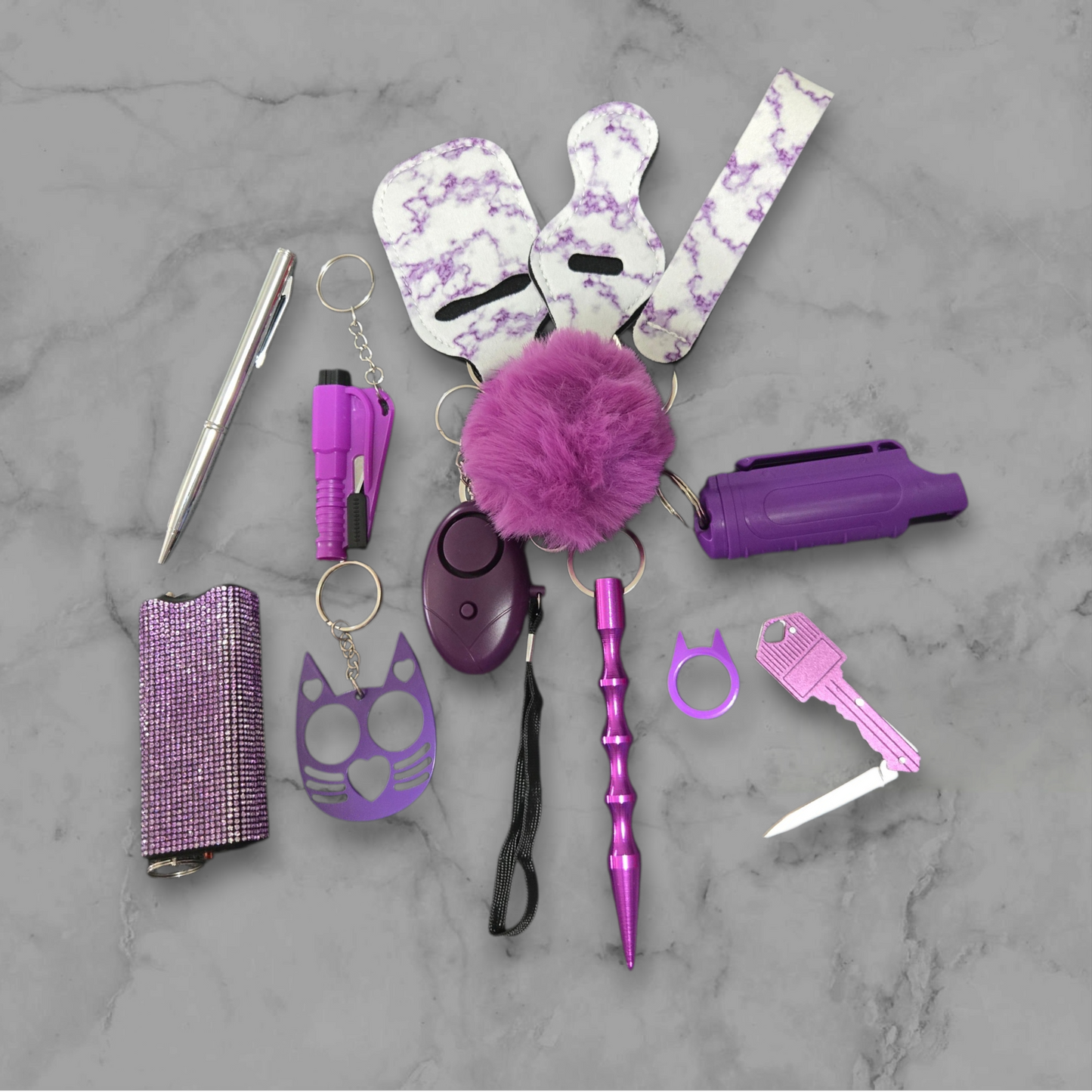 Super Safety Purple Keychain