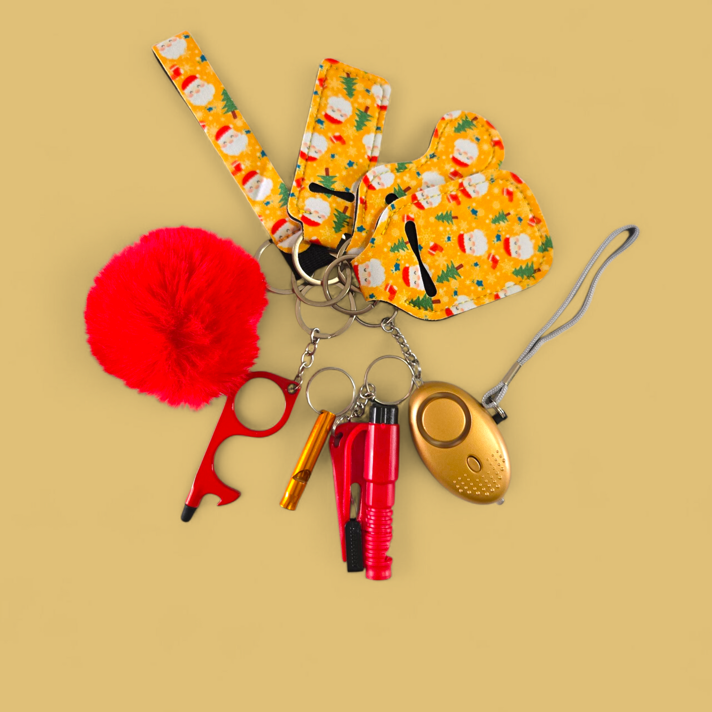 Happy Santa Keychain