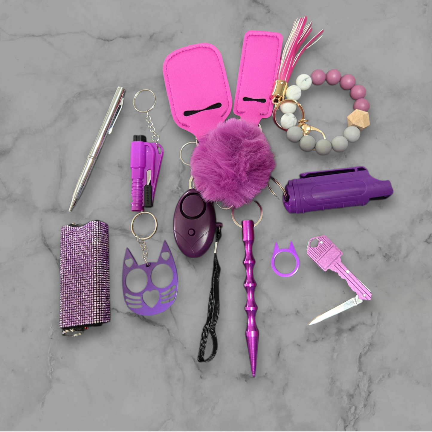 Super Safety Purple Keychain