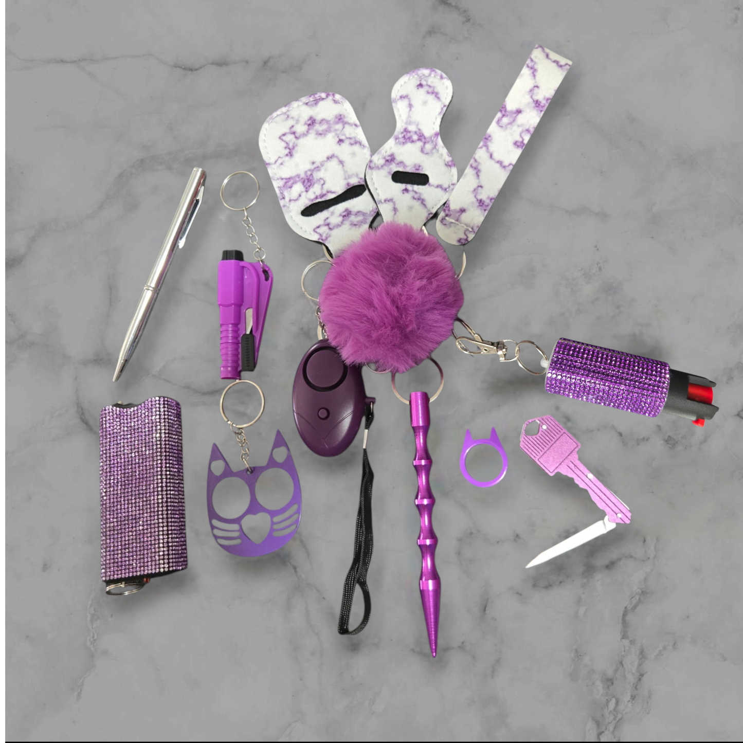 Super Safety Purple Keychain