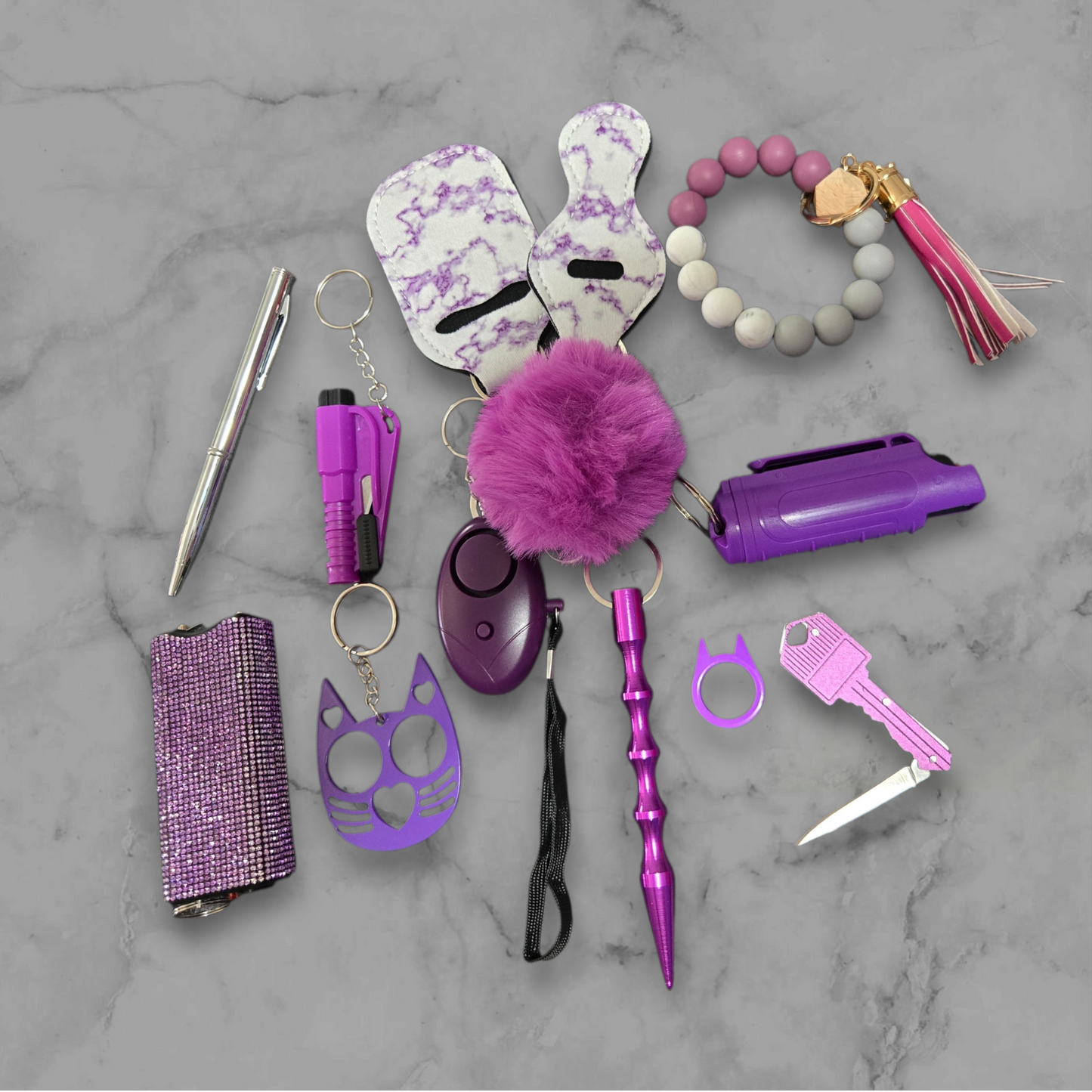 Super Safety Purple Keychain
